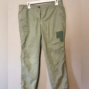 Women Green Casual distressed chinos khakis Pants size 6